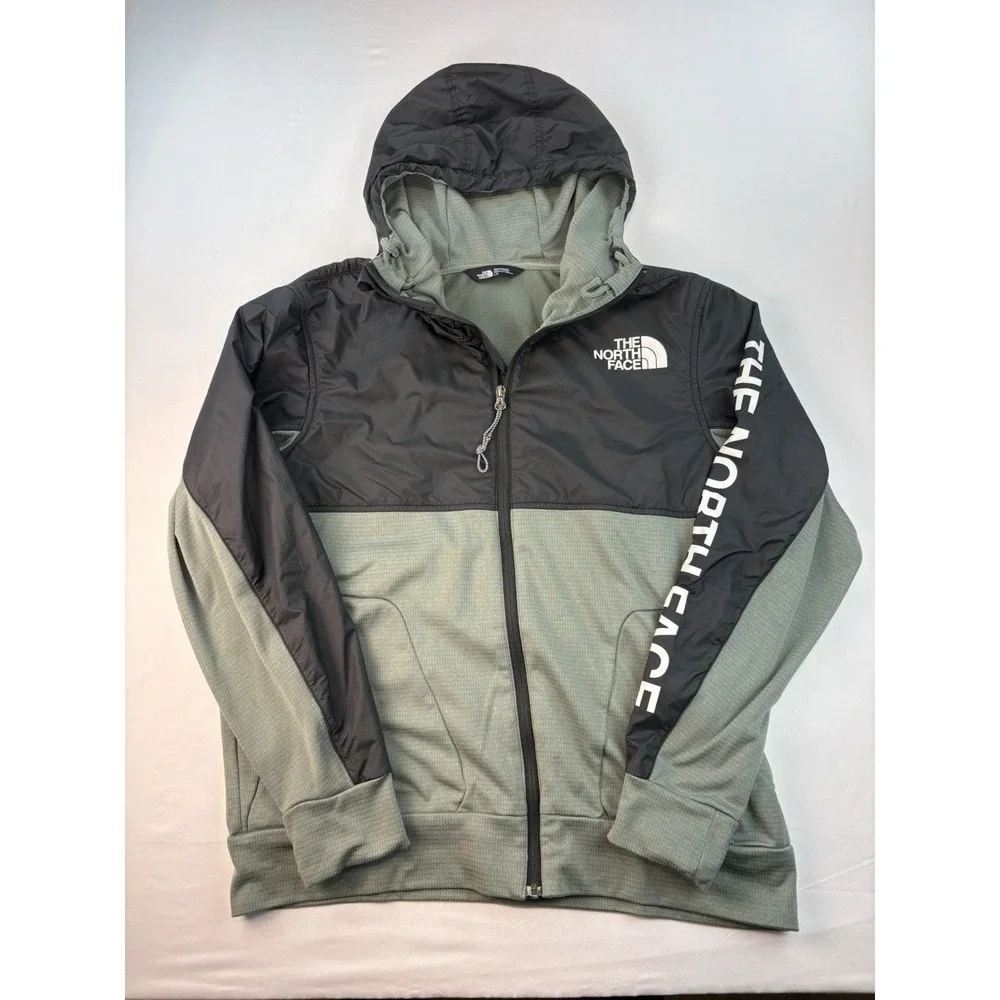 The North Face Men's Black Train N  Logo Full Zip Overlay Jacket Large